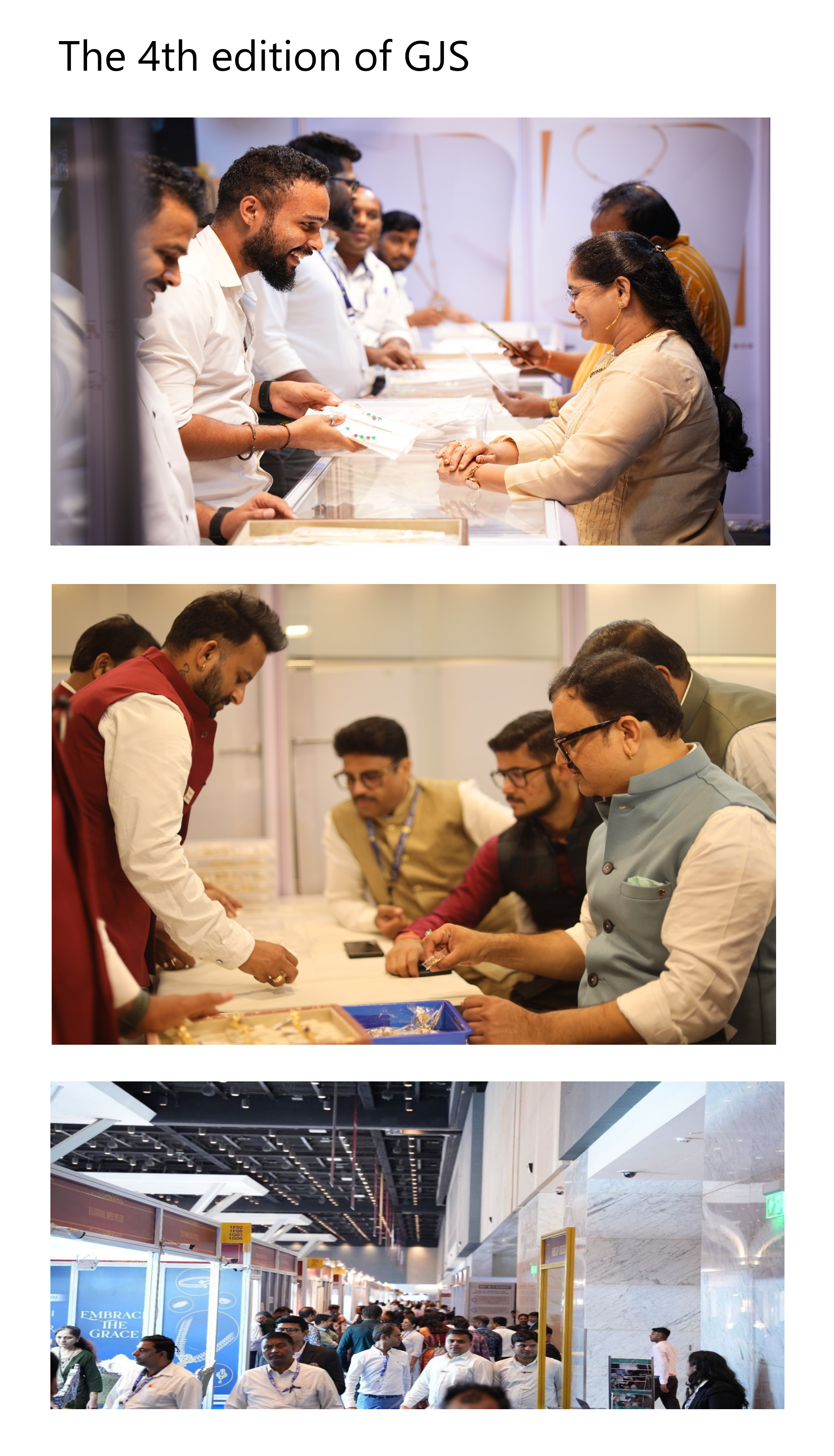 The 4th edition of GJS was a great success with over 10000 visitors attended and HumaraApnaShow had premium buyers from all over the world. GJS has generated a business of 25 tonnes in gold jewellery and an overall business of 18000 crores which includes Couture, Loose stones, Diamonds, and Machinery section.
We thank all our valued exhibitors, visitors, sponsors and industry delegates for making it the most preferred show of the industry.
